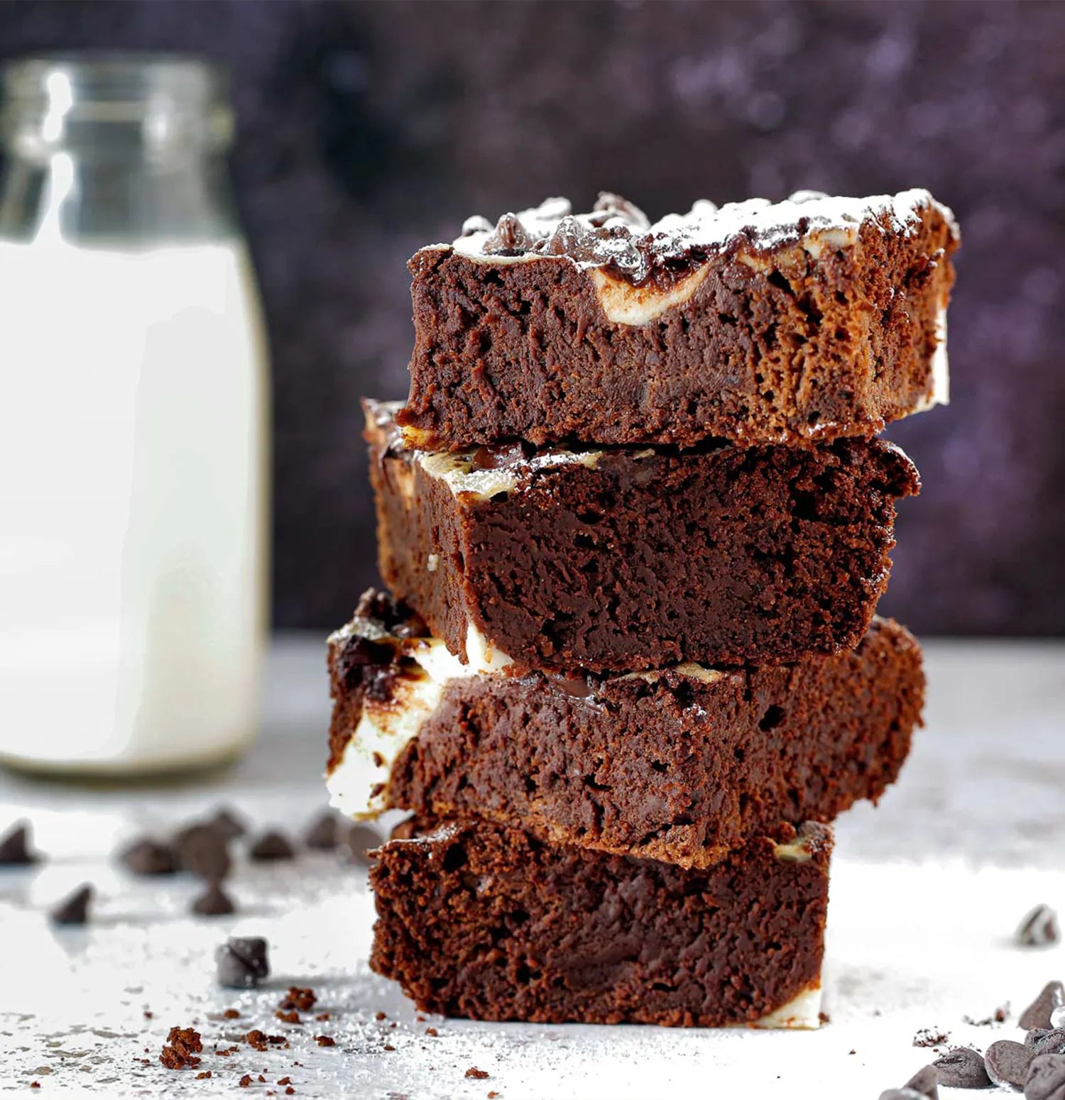 Blackcurrant Cheesecake Brownies