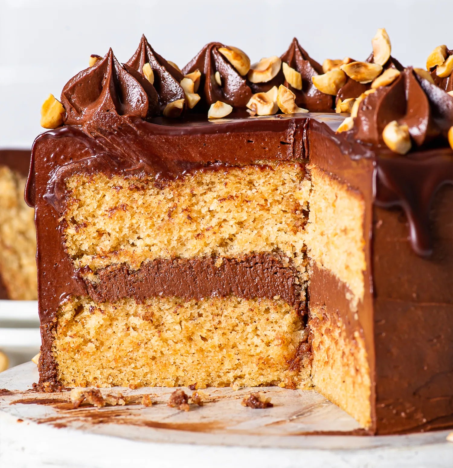 Vegan Chocolate Hazelnut Cake
