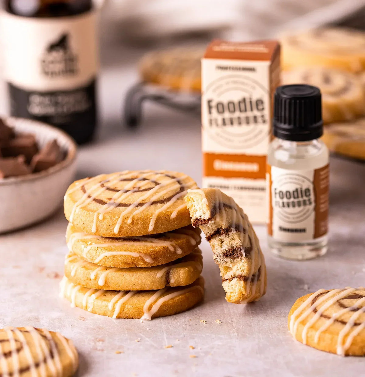 Chocolate Cinnamon Roll Biscuits Recipe | Foodie Flavours