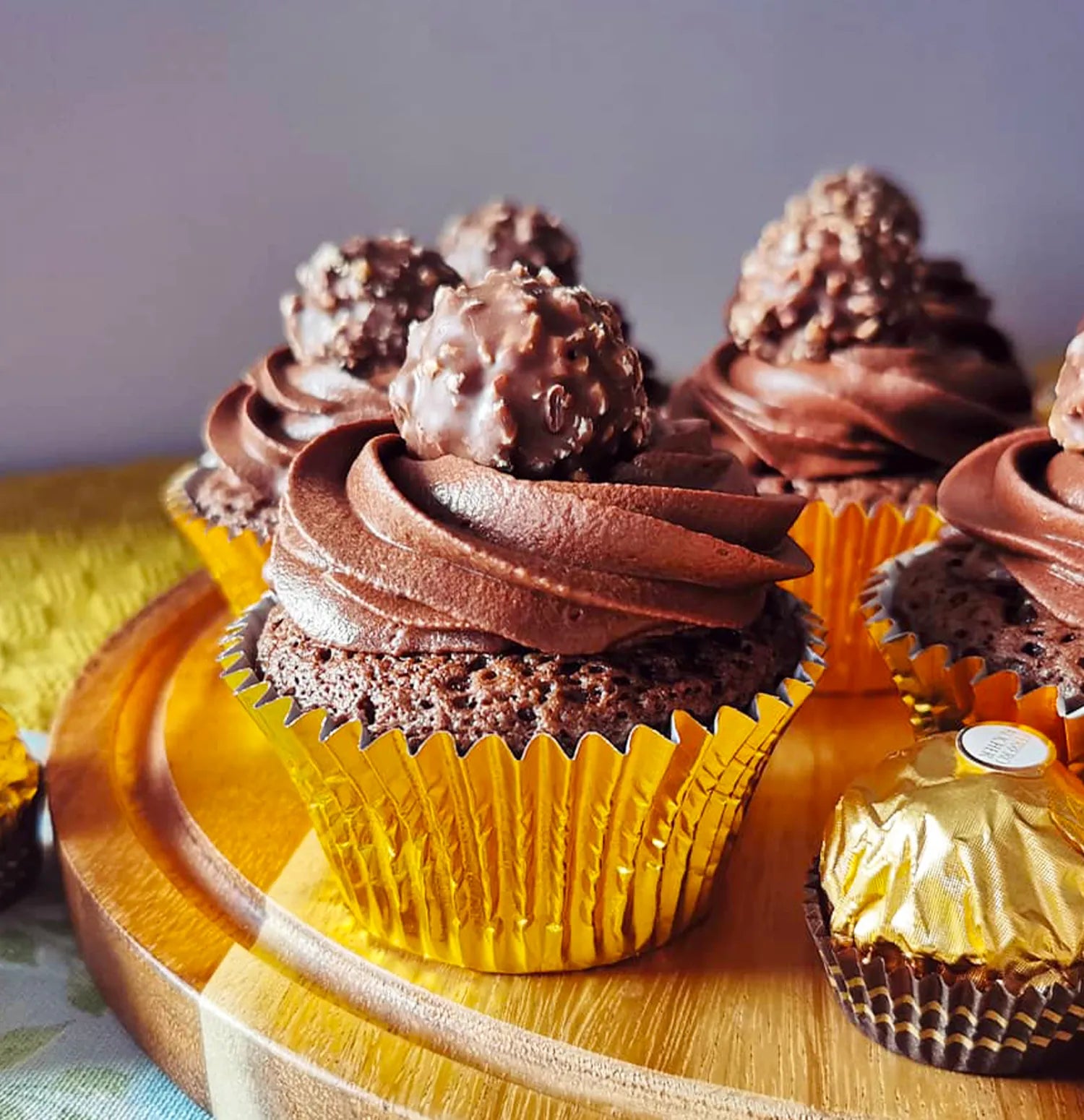 Ferrero Rocher Chocolate Cupcakes