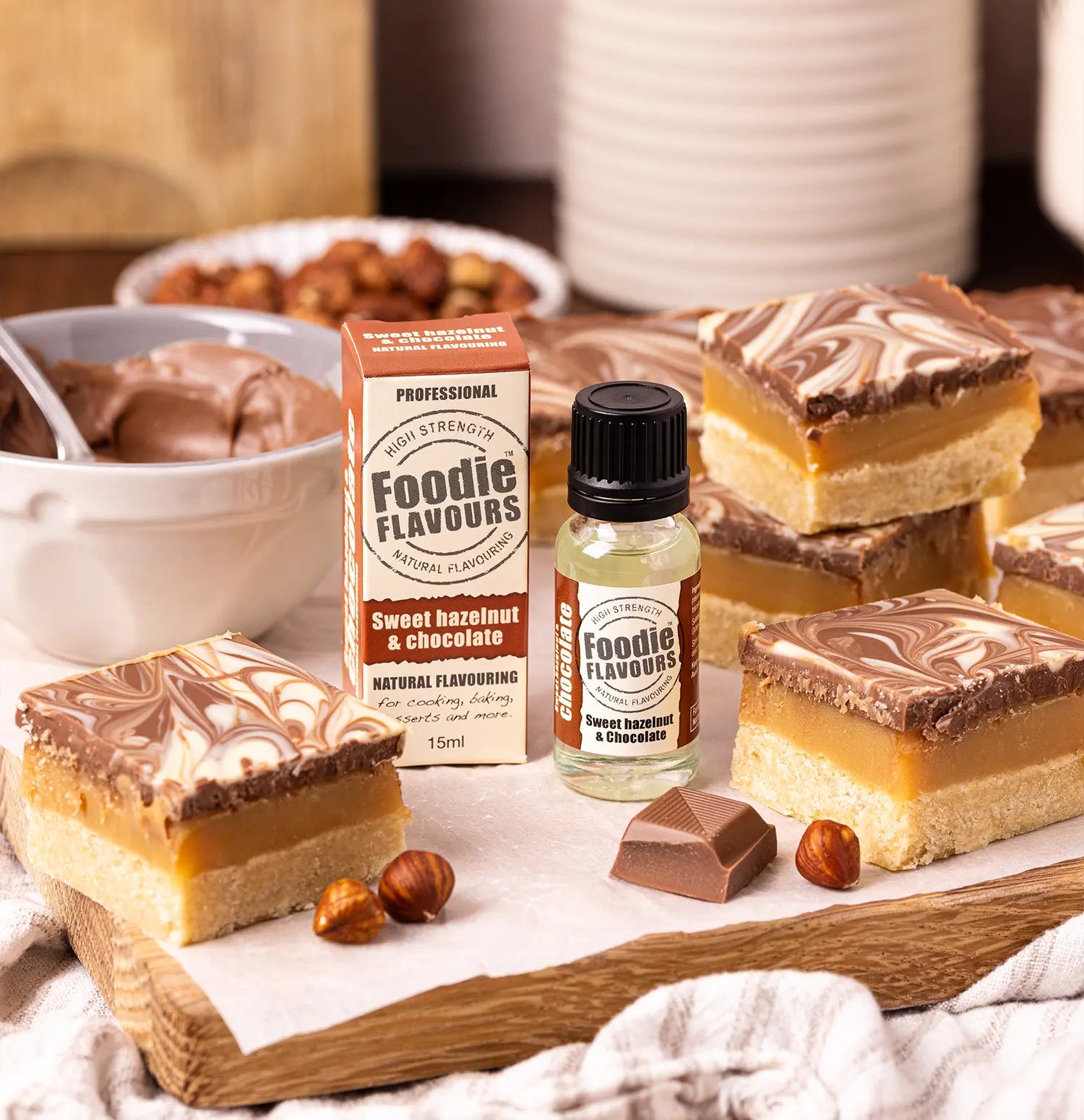 Hazelnut Millionaire's Shortbread