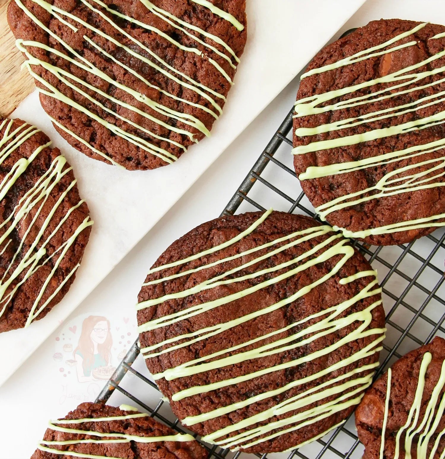 Mint Chocolate Chip Cookies