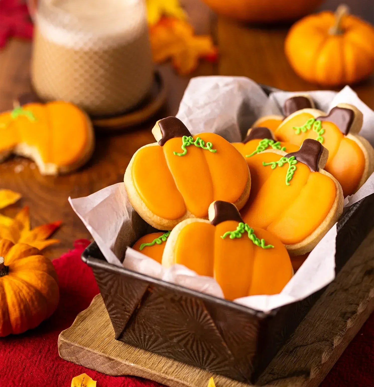 Pumpkin Spice Iced Biscuits