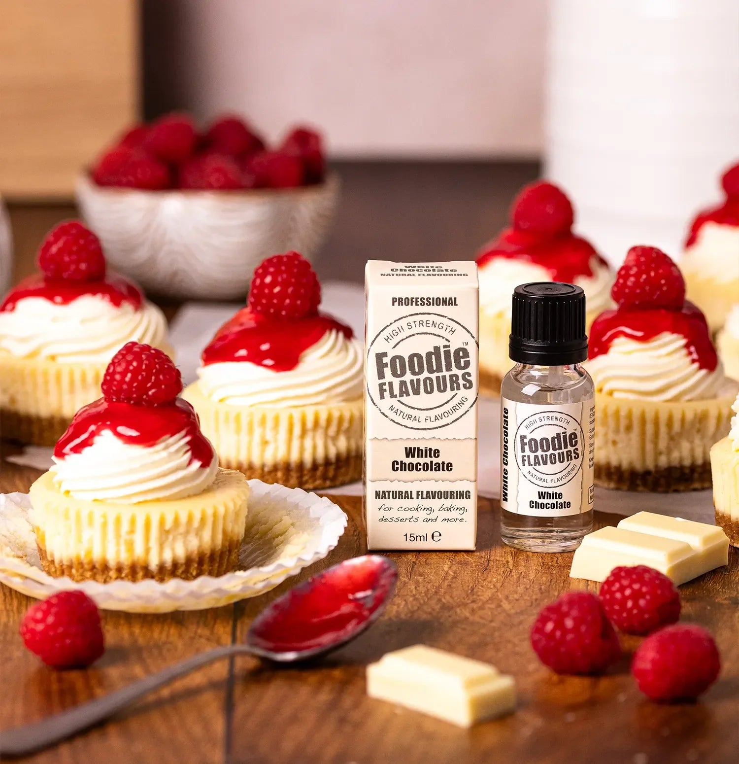 White Chocolate Mini Cheesecakes