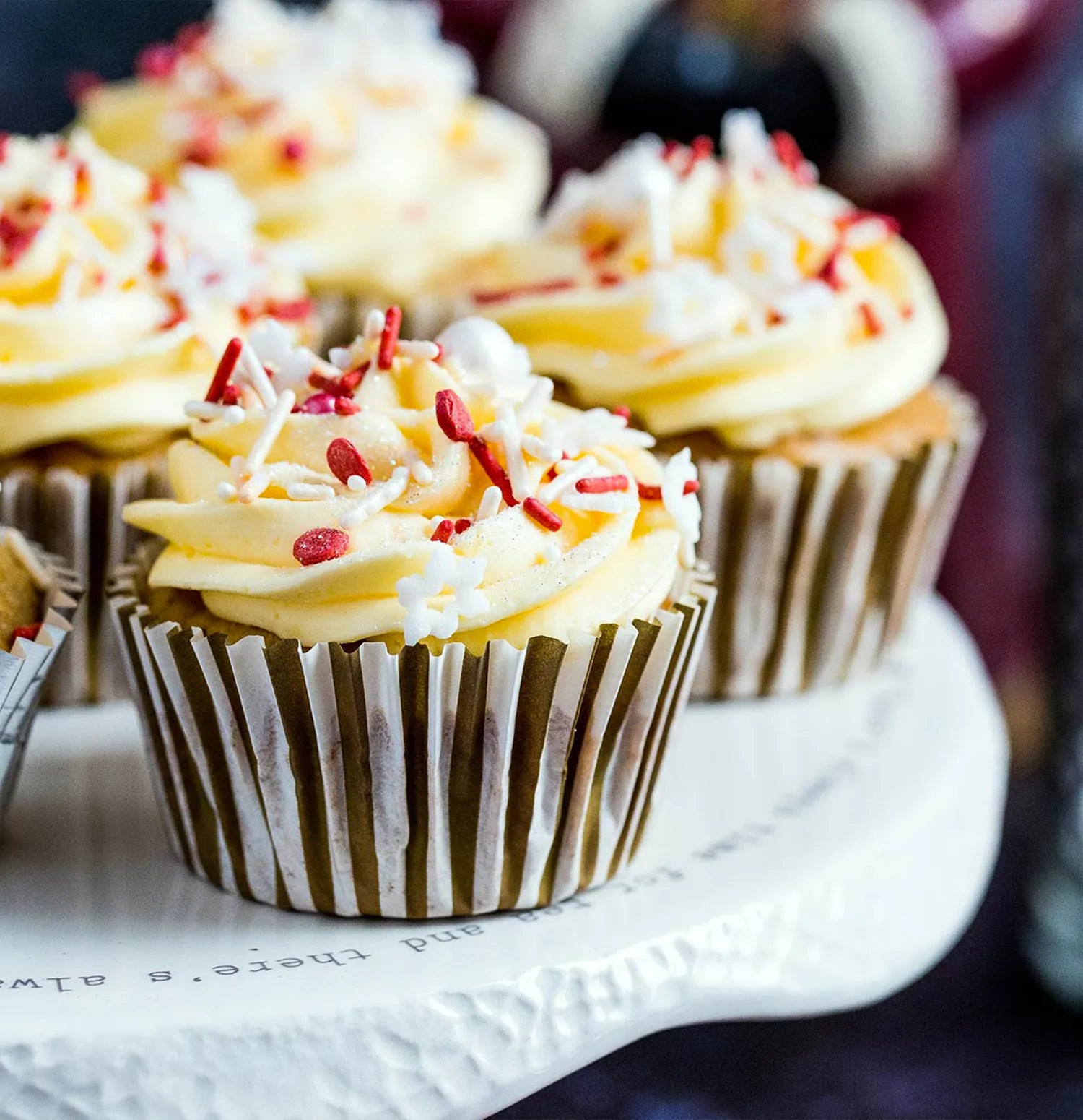 Xmas Pudding Muffins With Irish Cream Frosting