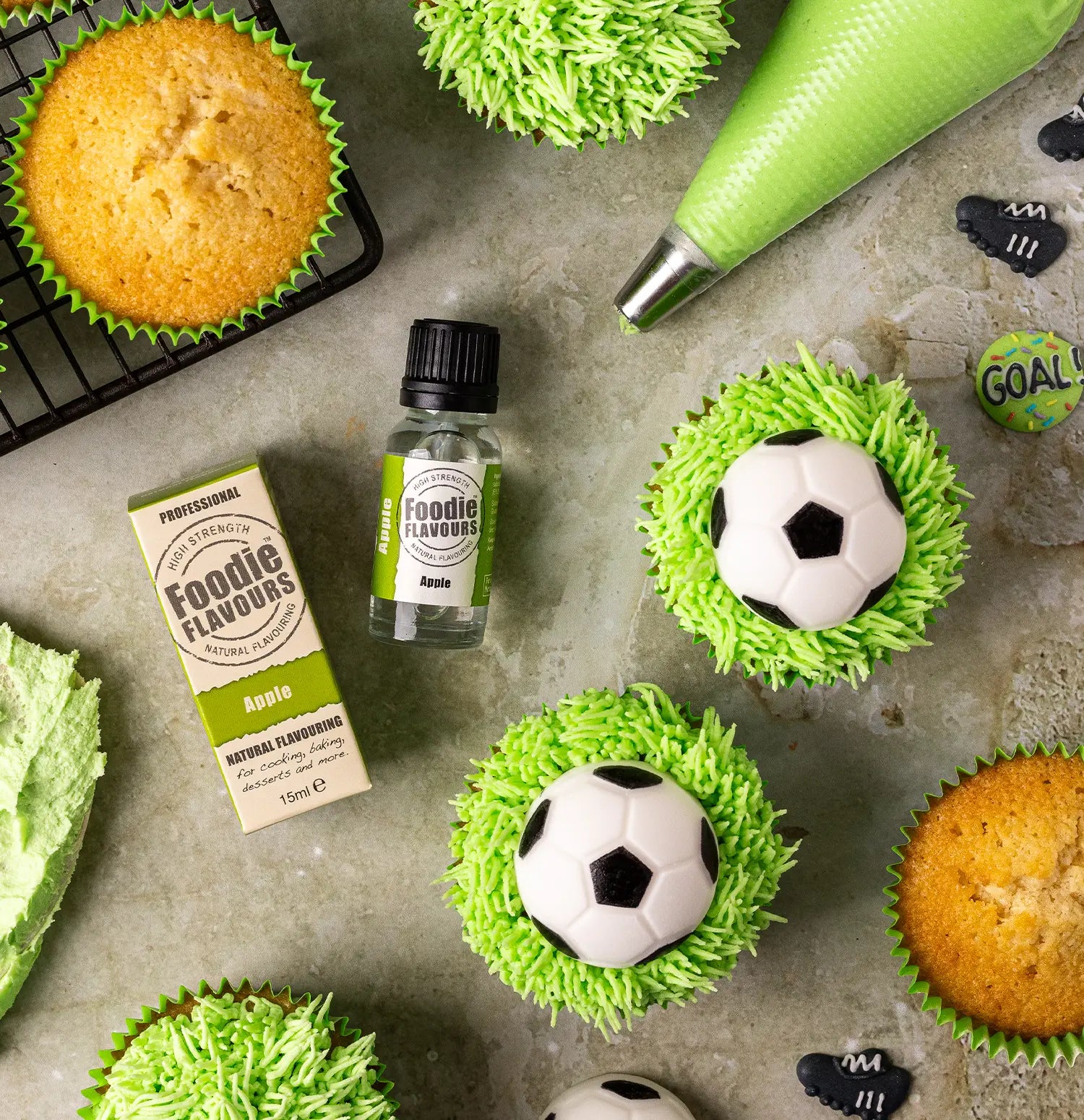 Apple Football Cupcakes