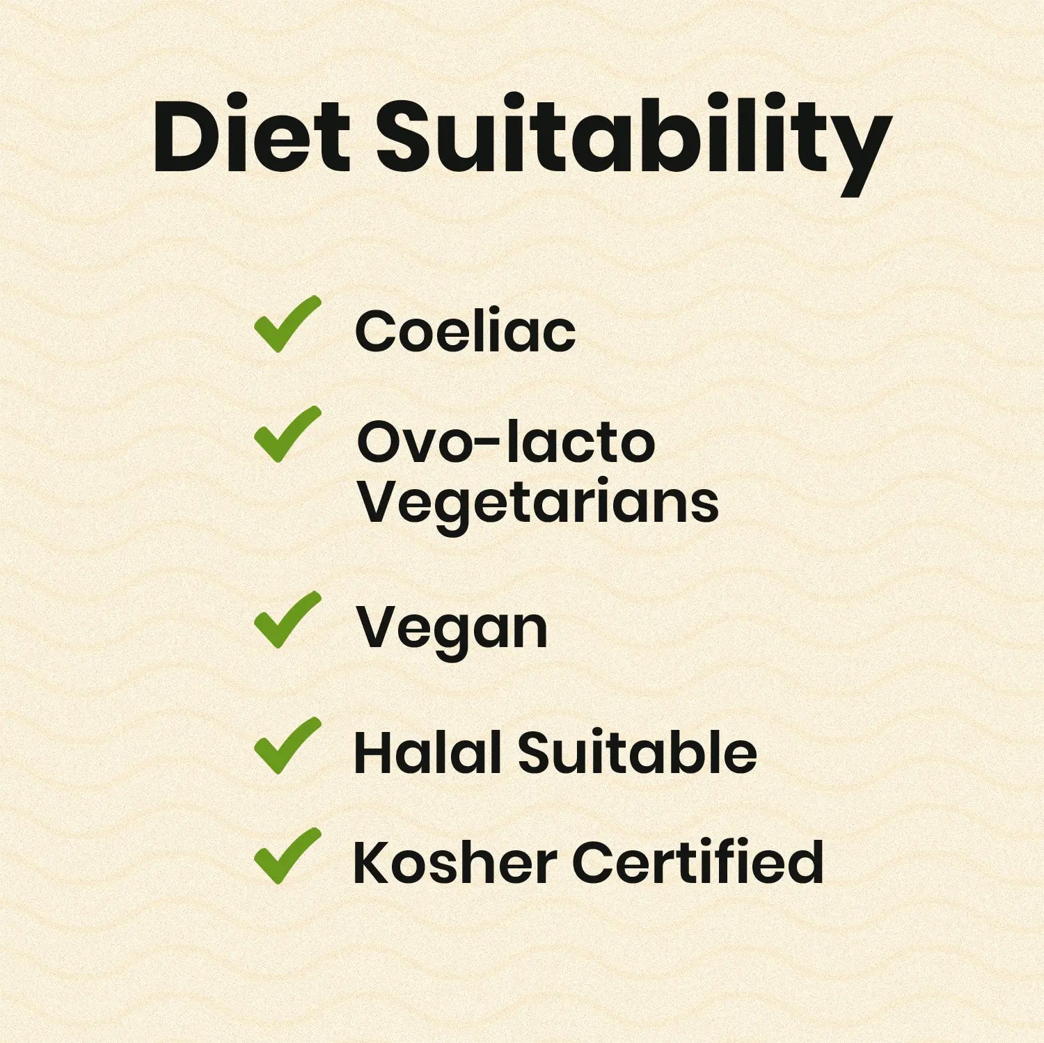 Apple natural flavouring diet suitability: Coeliac, vegetarian, vegan, halal suitable, kosher certified.