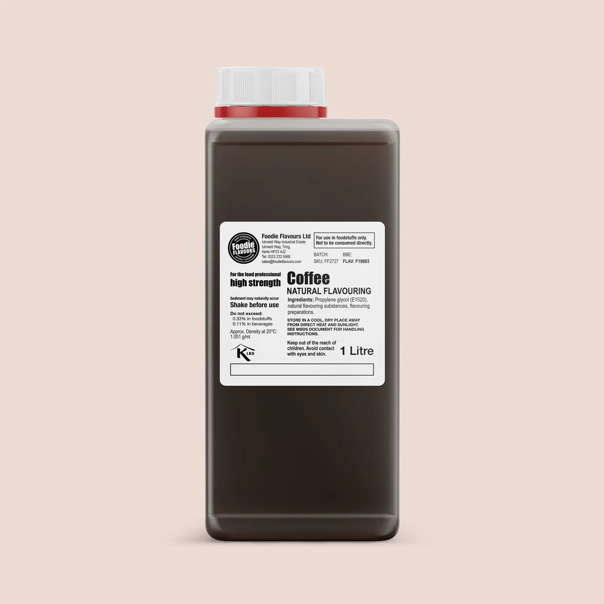 Foodie Flavours Coffee Natural Flavouring 1 Litre bottle