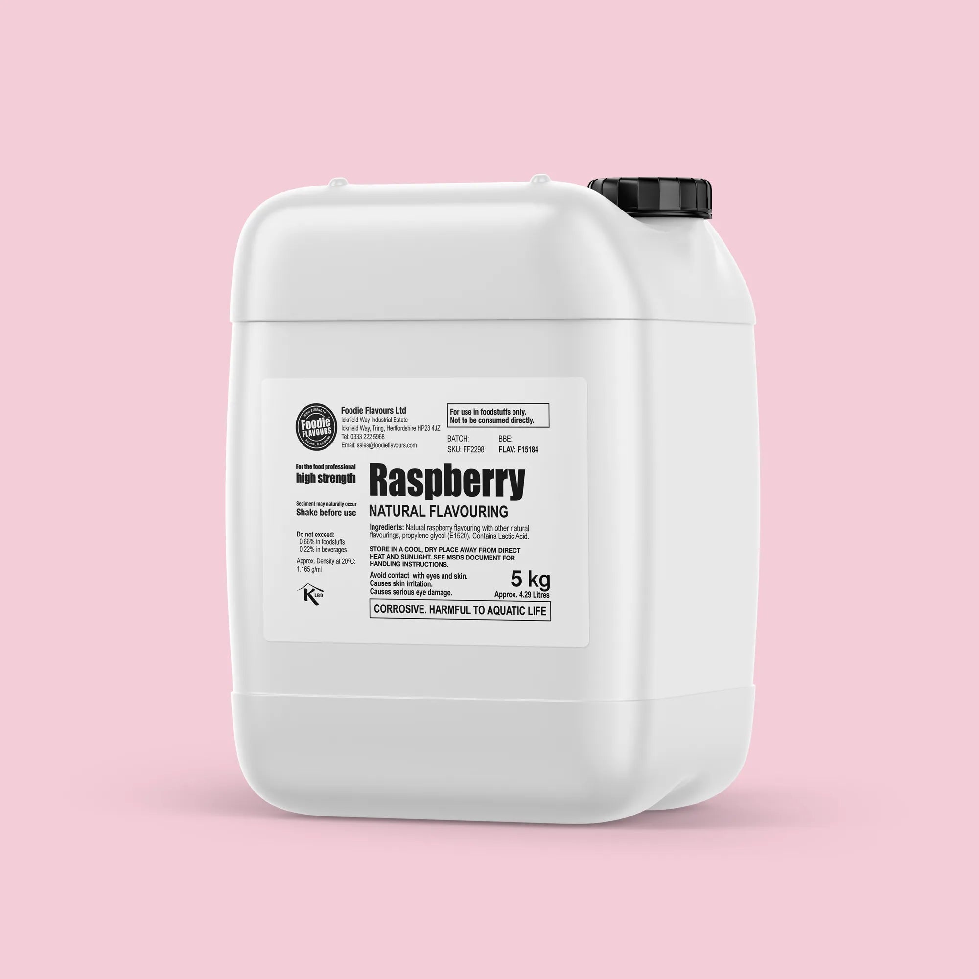 5kg of water soluble natural raspberry flavouring
