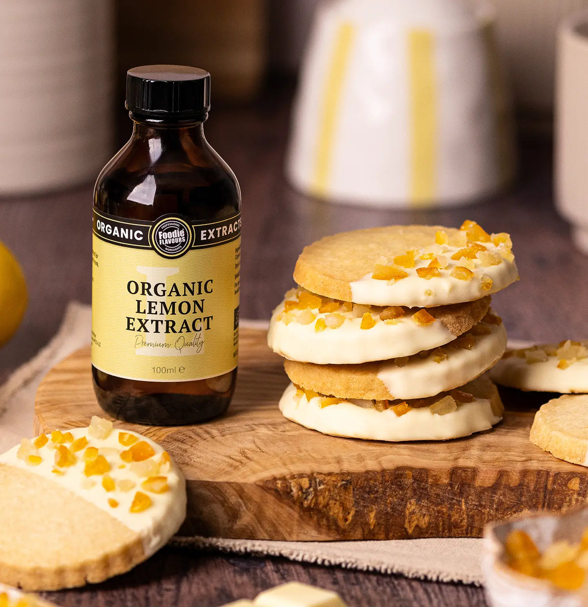 Lemon & White Chocolate Shortbread Biscuits