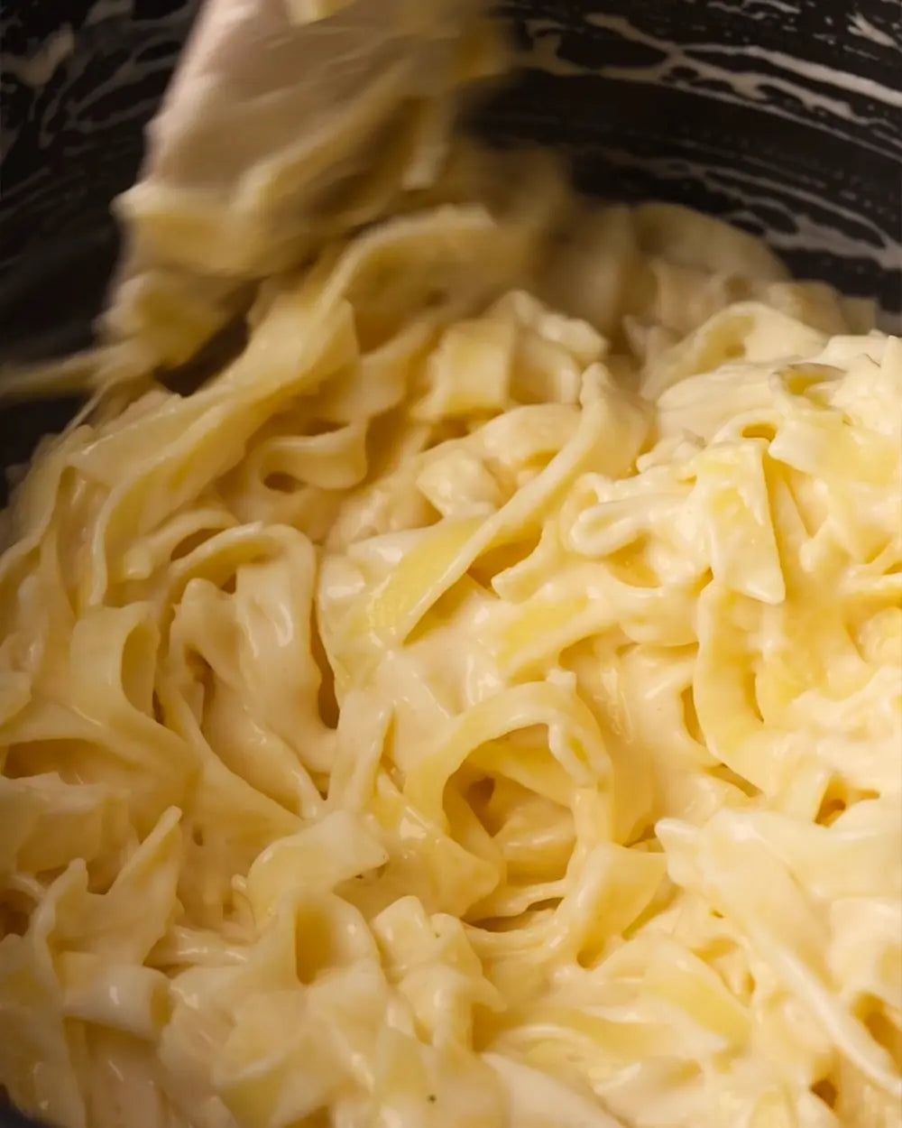 Close-up of cooked pasta in a bowl