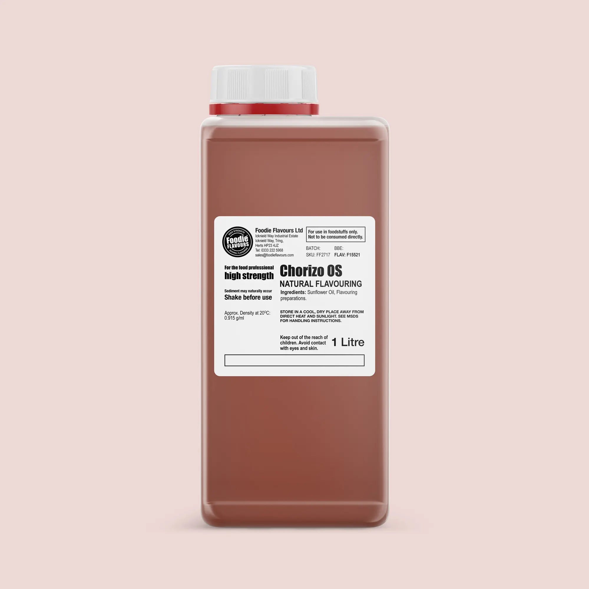 Chorizo Natural Food Flavouring 1 Litre - by Foodie Flavours