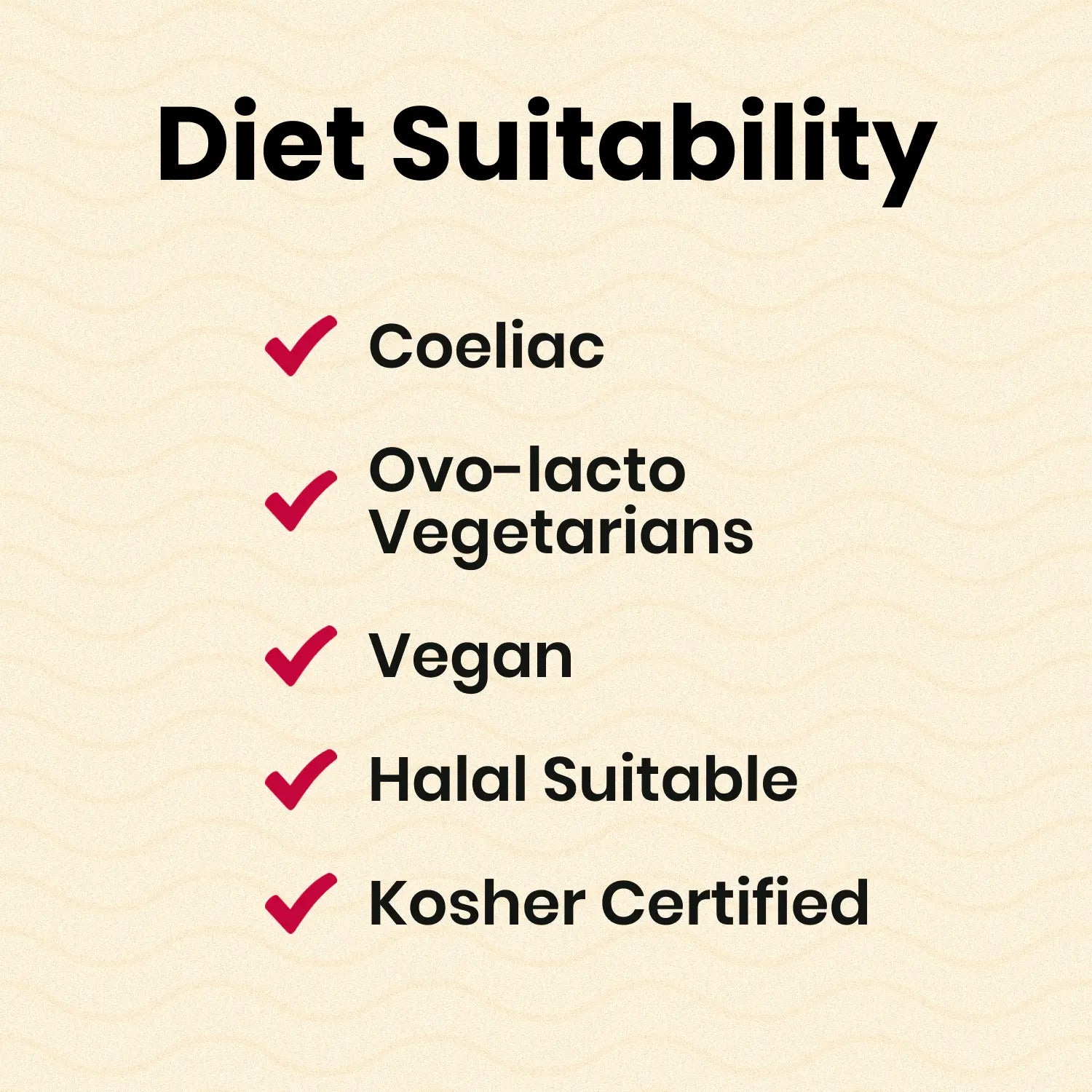 List of diet suitability categories for Raspberry flavouring