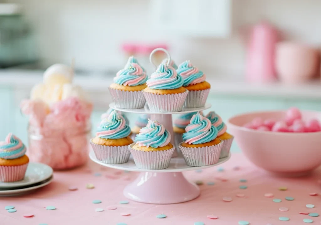 Bubble gum flavoured cupcakes