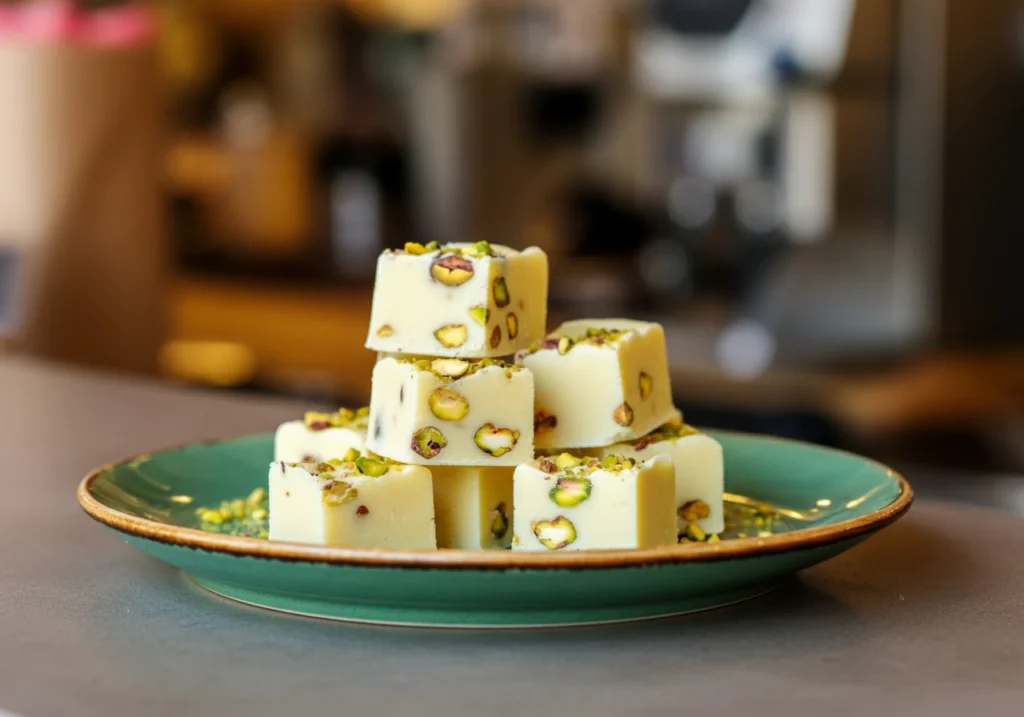 Pistachio and White Chocolate fudge recipe