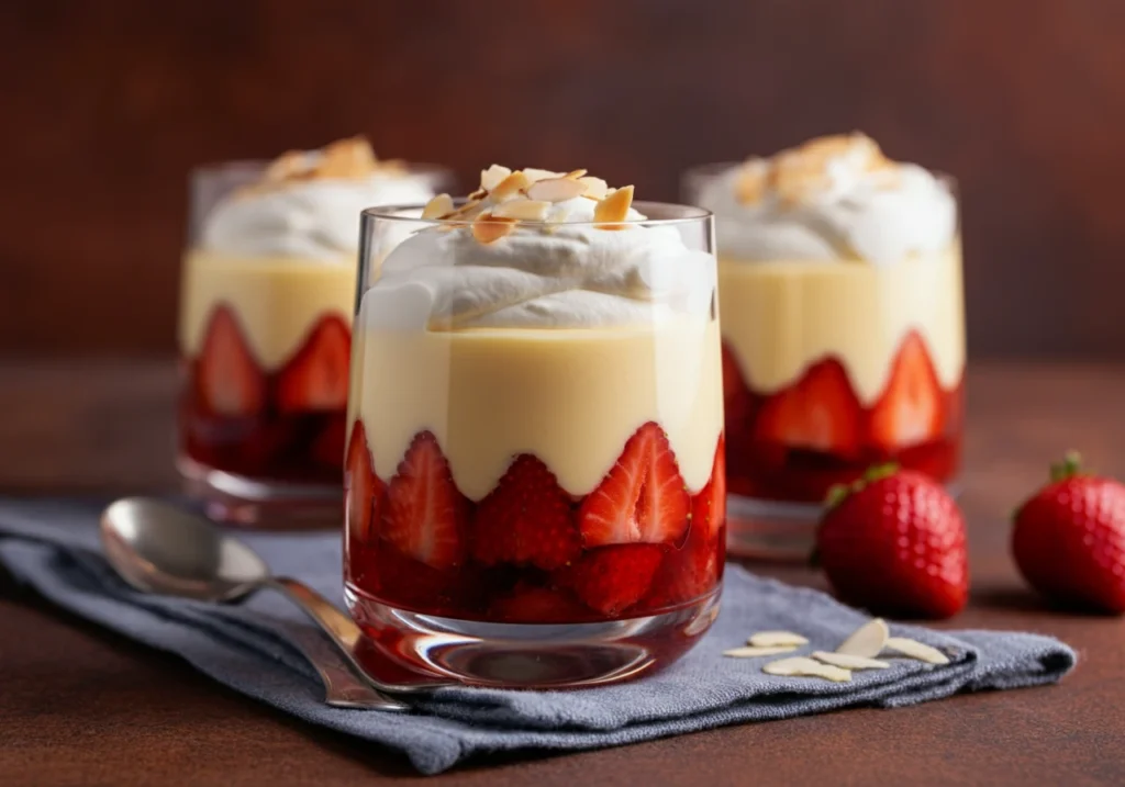 cream Soda and strawberry trifle