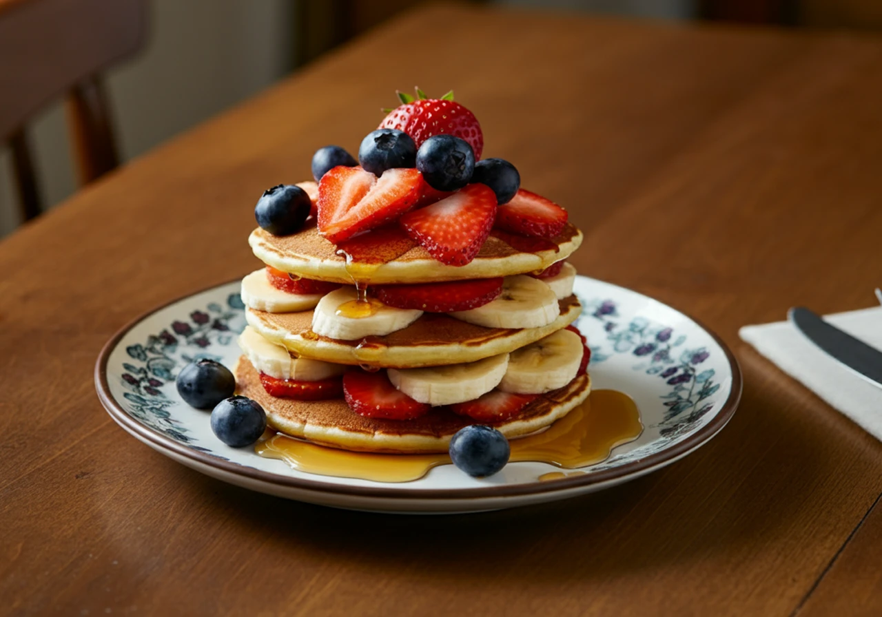 Banana Berry Pancakes Recipe