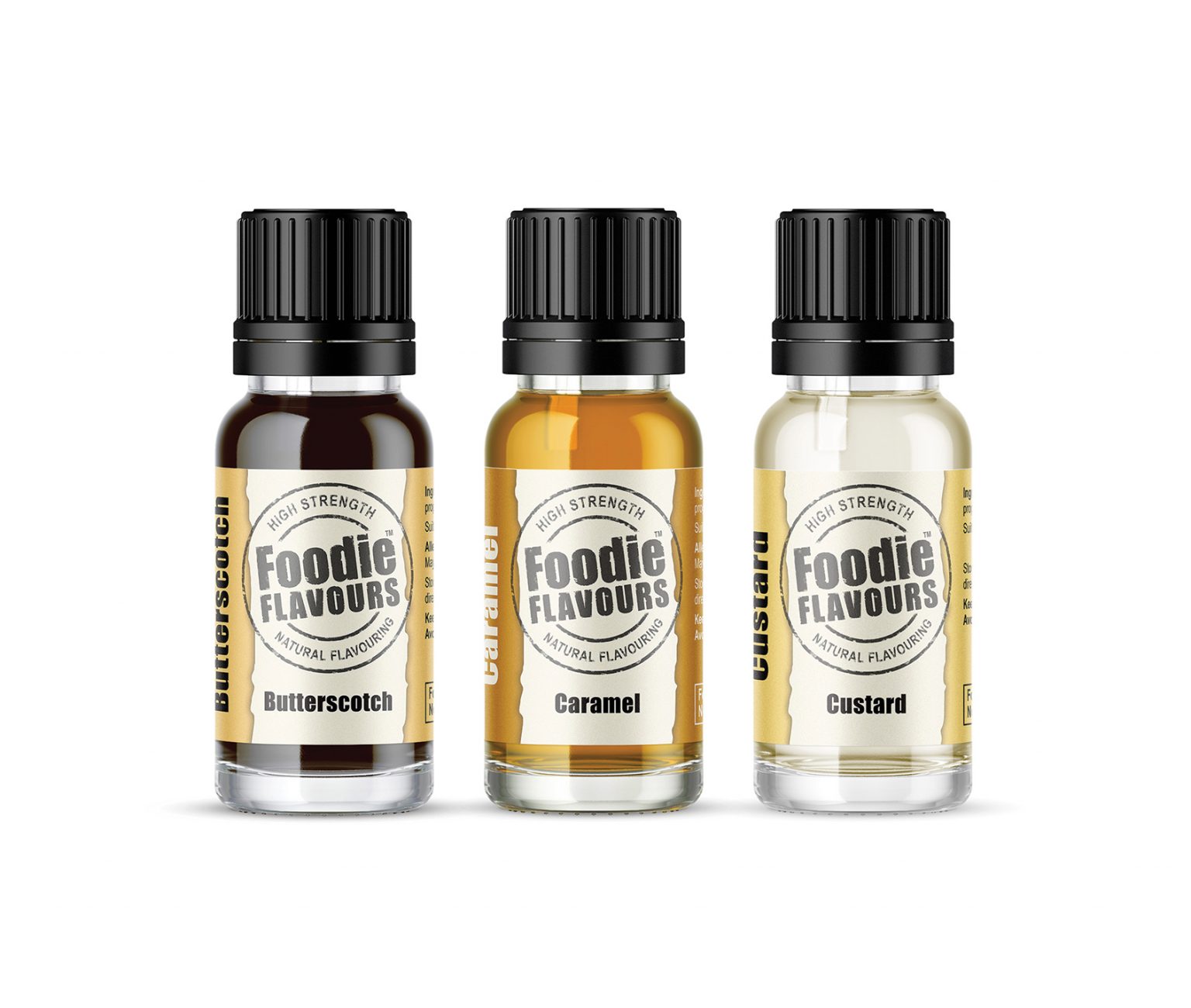 Warm Flavours Set Butterscotch Caramel And Custard Natural Flavouring